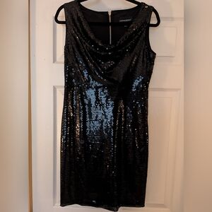 Cynthia Rowley Shimmering Black Mini Dress